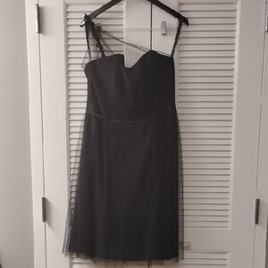 Alfred Angelo One Shoulder Black Dress